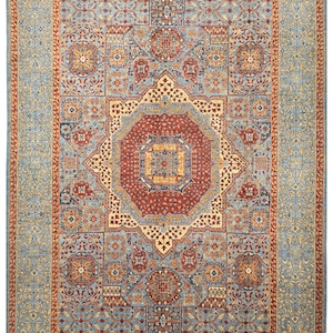 12x9ft.Grey Handmade Mamlook Afghani  Rug - Large Vintage Wool Area Rug, Boho Home Decor, Durable Rustic Carpet&quot; Artisans Rug AR-44367
