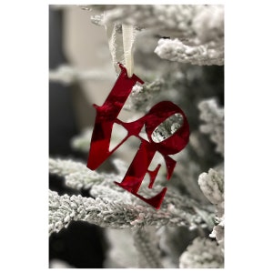 LOVE mirrored ornament Philadelphia Love