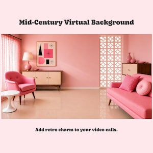 Paquete de fondos virtuales rosas, 3 archivos PNG: videollamada 4K, desenfoque suave y transmisión Full HD / descarga digital