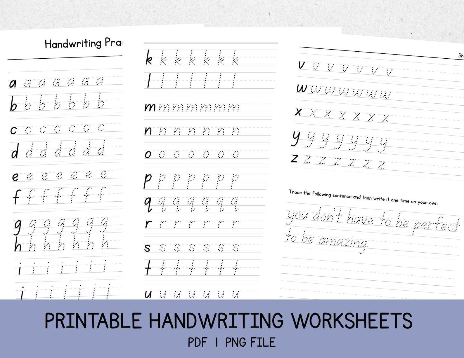 Printable Handwriting Worksheets–6 Pages (letters, Sentences) | for Middle School Kids and up ...