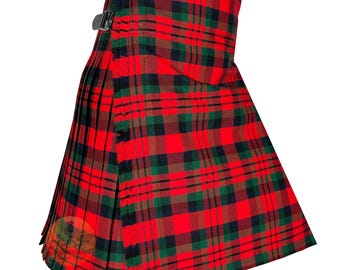 Kilt tartan du clan MacDuff : style traditionnel des Highlands écossais, fait sur mesure