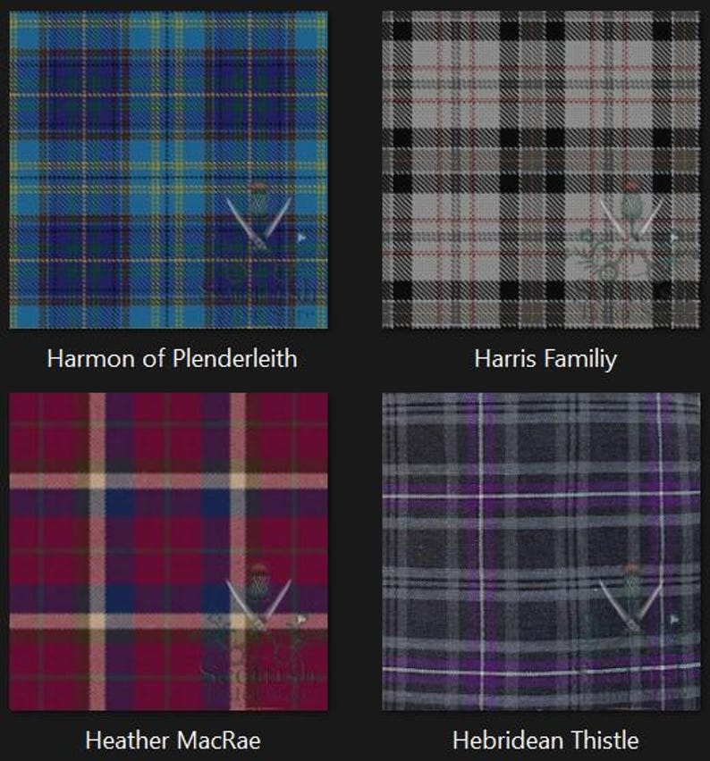 Harmon of Plenderleith Great Kilt - Harris Family Great Kilt - Heather MacRae Great Kilt - Hebridean Thistle Tartan Great Kilt For Men