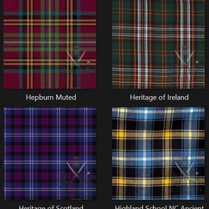 Hepburn Muted Tartan Great Kilt - Heritage of Ireland Great Kilt - Heritage of Scotland Great Kilt - Highland School NC Ancient Great Kilt