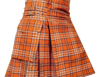 Tennessee Volunteer Tartan Utility Kilt – Weddings Games Celebration Highland Kilts