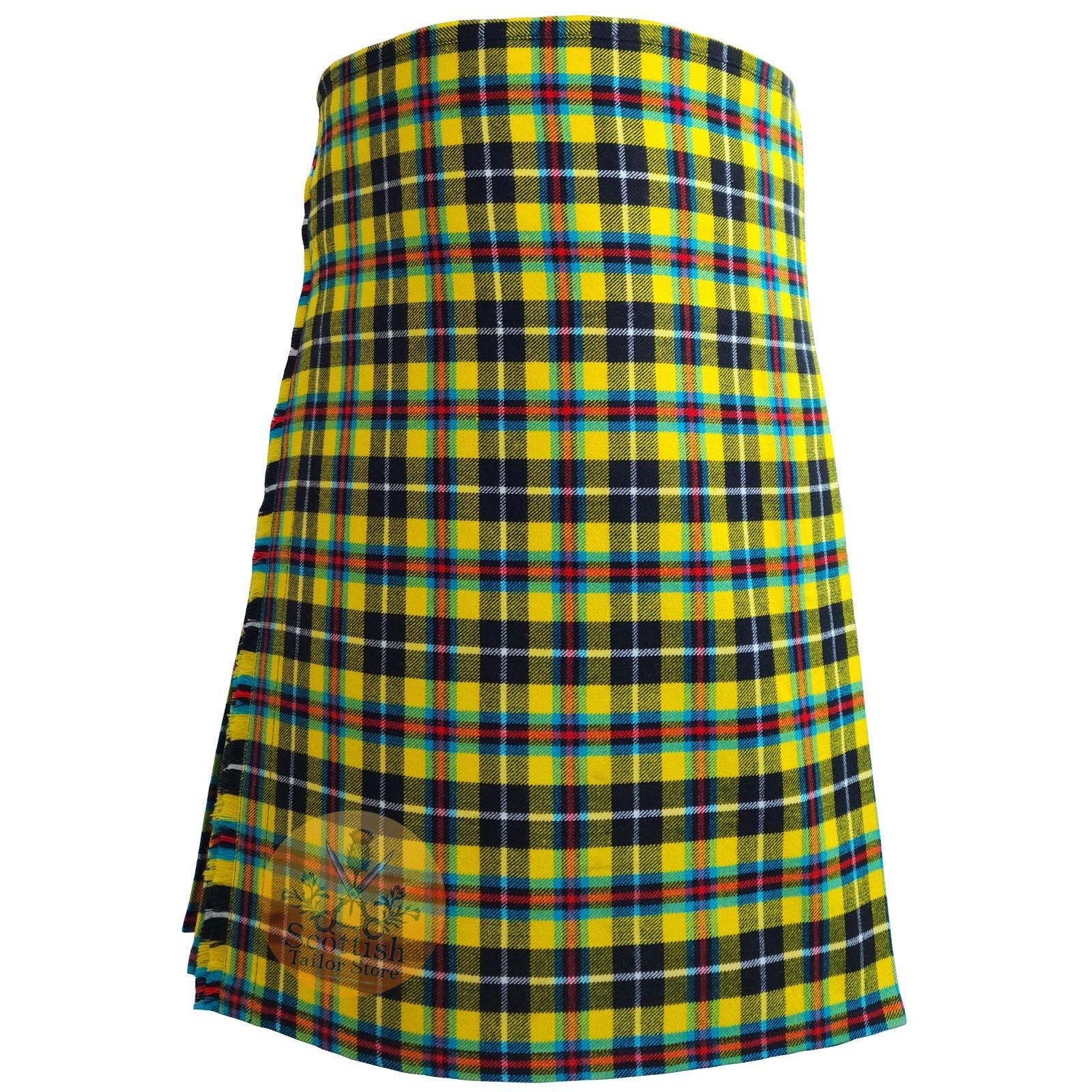 SCOTTISH TRADITION 大判　イエロー Cornish National Tartan Kilt for Men: 8 Yard Scottish Traditional