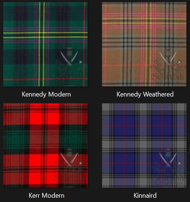 Kennedy Modern Tartan Great Kilt - Kennedy Weathered Great Kilt - Kerr Modern Tartan Great Kilt - Kinnaird Tartan Great Kilt For Men