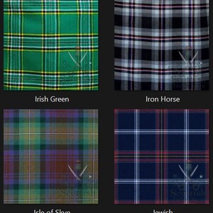 Irish Green Tartan Great Kilt - Iron Horse Tartan Great Kilt - Isle of Skye Tartan Great Kilt - Jewish Tartan Great Kilt For Men 8 Yard Kilt