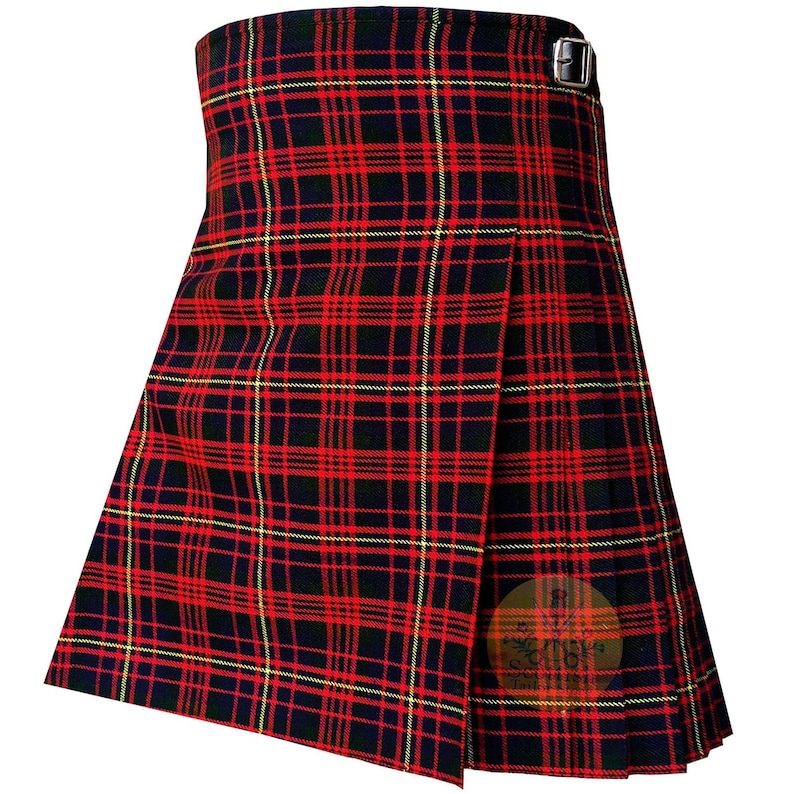Cameron of Erracht Modern Tartan Kilt for Men 8 Yard Scottish Highlander Traditional Custom Size Acrylic Wool 16-oz Kilt For Sale