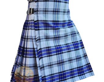 Clan Hannay Tartan Kilt: 8 Yard skotsk höglandsklänning - Kiltar i specialstorlek för män
