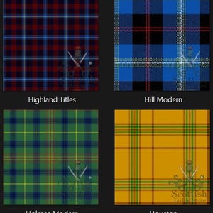 Highland Titles Tartan Great Kilt - Hill Modern Tartan Great Kilt - Holmes Modern Tartan Great Kilt - Houston Tartan Great Kilt For Men