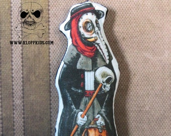 Plague Doctor Gothic Original Art Hat Pin Arts and Collectibles  Broach Macabre Miniature Doll Oddity Curiosity Obscura Tiny Softie
