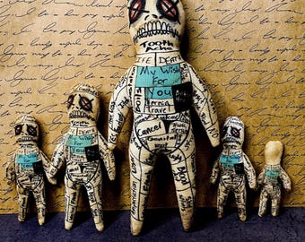 Boneca de vodu personalizada, boneco de rosto personalizado, boneca de vingança de amigo, vodu hexadecimal, boneca de término, presente para ela, boneca assustadora feita à mão