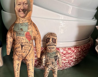 Muñeco vudú "Mis deseos para ti", muñeco de trapo espeluznante, muñeco de venganza, mejor amigo, maleficio de venganza, magia de ruptura, figura de Nueva Orleans