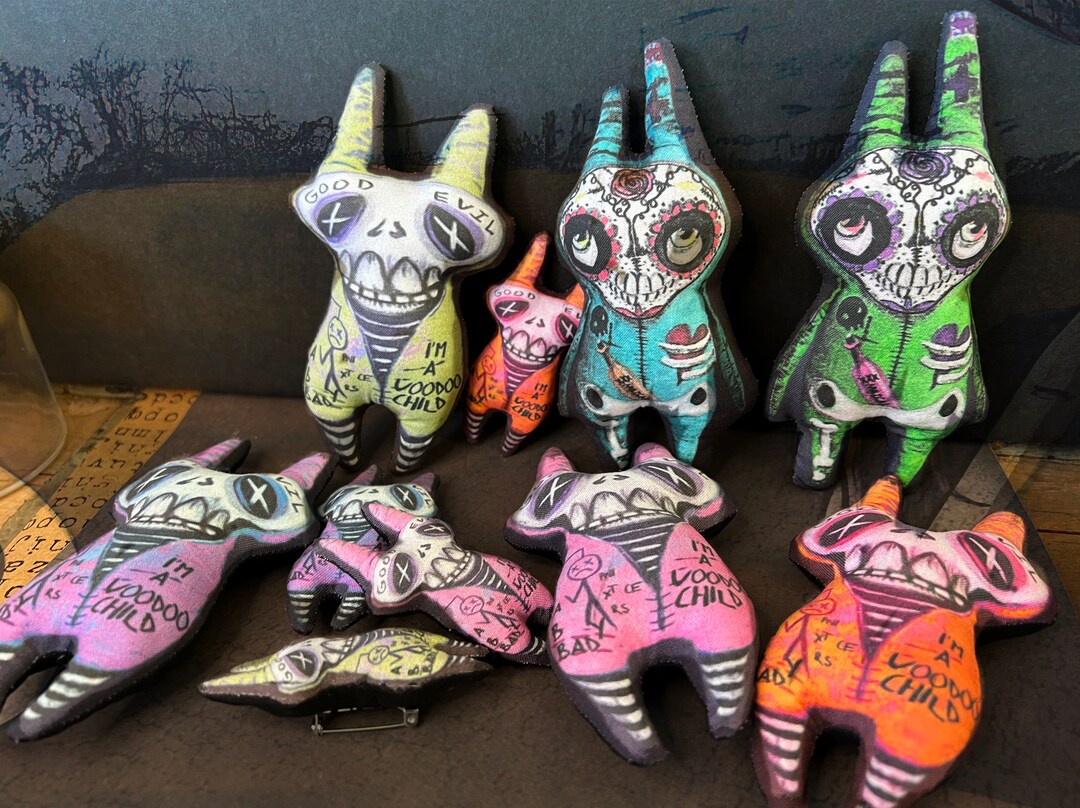 Cute and Creepy Rabbit Dolls Original Art Stuffed Bunnys Gothic Easter ...