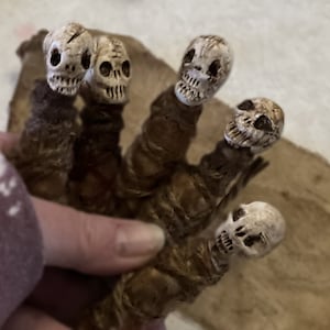 Creepy Doll Tiny Gothic Decoration Skeleton figure Macabre  Art Oddities and curiosities OOAK Gaff Horror Talisman Unique Handmade Dead Doll