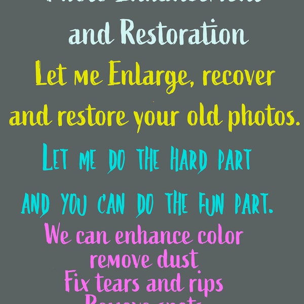 Photo Restoration Etsy