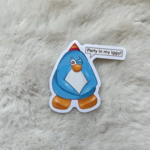 Party in my Iggy! Club Penguin Sticker