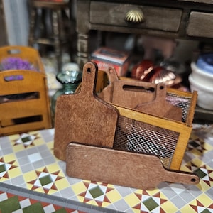 Cutting Boards (2 style sets) Miniature Dollhouse 1:12 scale