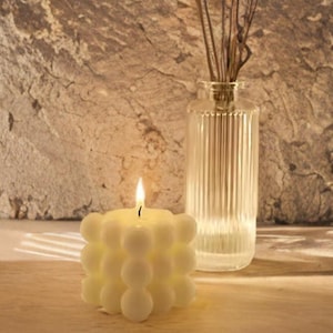 Magic Cube Soy Wax Candle – Modern and Scented Design, Handmade Decorative Candle