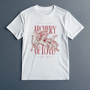 Archery Of Love Cupid Shirt, Romantic Graphic Tee For Men And Women, Vintage Angel Valentine T-Shirt, Unisex Gift For Love And Romance