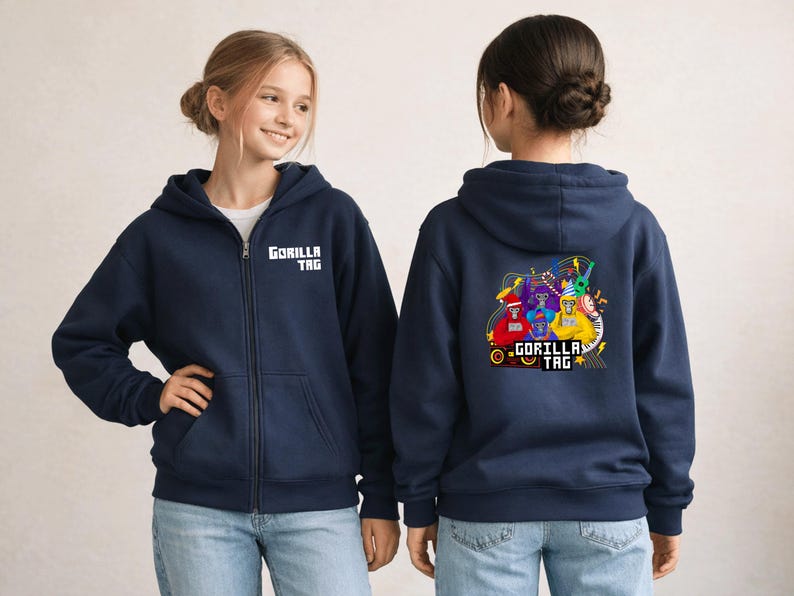 Gorilla Tag Youth Full Zip Hoodie afbeelding 4
