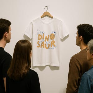Bonita camiseta de dinosaurios para niños y adultos, con estampado kawaii, divertida camiseta prehistórica unisex, ideal como regalo para amantes de los dinosaurios o nerds.
