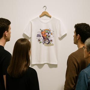 Maglietta da ciclista "Stay Fresh" con simpatico personaggio di Juice Box, divertente maglietta da ciclista dei cartoni animati, maglietta Summer Vibes, regalo per ciclisti o amanti dei succhi.