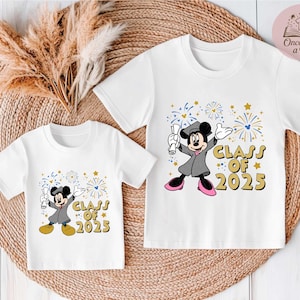 Mickey Minnie Graduation T-Shirt, Senior 2025 Sweatshirt, Class Of 2025 Shirt, Mickey Grad Tee, Senior Graduate Sweater, Disneyland Shirt