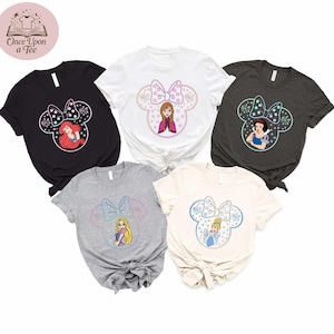 ディズニープリンセスシャツ、ミニーコケットプリンセスTシャツ、ディズニーミニーヘッドTシャツ、ガールズトリップディズニーランドTシャツ、マジカルキャッスルバケーションセーター