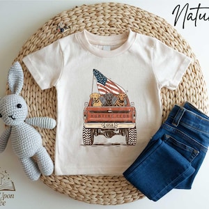 Hunting Club T-shirt, Patriotic Dog Lover Tee, Labrador Shirt, Dog Lover Gift, USA Flag Truck Sweater, 4th of July Shirt, Dog Mom Gifts