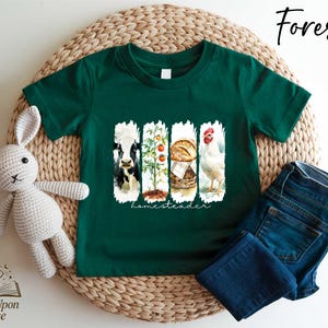 Homesteader T-Shirt, Brushstroke Homesteading Shirt, Chicken Lover Shirt, Chicken Mom Tee, Homestead Mama Gift, Farm Life Tee, Gardener Tee