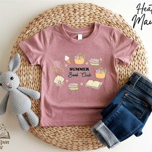 Summer Book Club T-Shirt, Beach Book Lover, Summer Bookish Tee, Beach Shirt Bookish Vacation Tee, Reader Shirt, Reading Shirt, Bookish Gifts