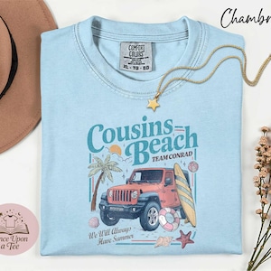 Comfort Colors Cousins Beach T-shirt, The Summer I Turned Pretty Shirt, We Will Always Have Summer Shirt, Team Conrad Belly Jeremiah Shirt