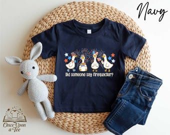 Firequacker T-shirt, Goose Shirt, 4 juli-T-shirt, patriottisch T-shirt, Independence Day-peutershirt, T-shirt VS Amerikaanse vlag, 4 juli-T-shirt