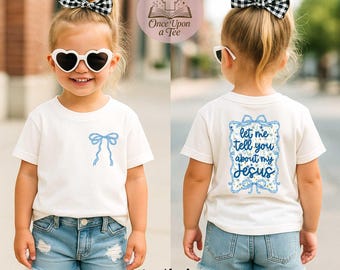 Love like Jesus Kids T-Shirt, Christian Youth Shirt, Faith Shirt, Jesus Coquette Bows Toddler Shirt, Religious Kids Tee, Bible Verse Shirt