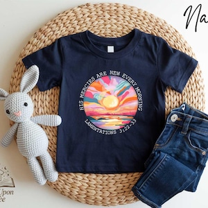 Bible Verse Sunset T-Shirt, His Mercies Are New Every Morning Shirt, Christian T-Shirt, Jesus Lover Tee, Bible Verse Shirt, Religious Shirt