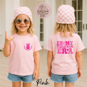 Threenager Toddler Girl T-Shirt, Third Birthday Two-Sided Shirt, Girl 3rd Birthday Shirt, Threenager Toddler Tee, Third B-Day Threenager Tee