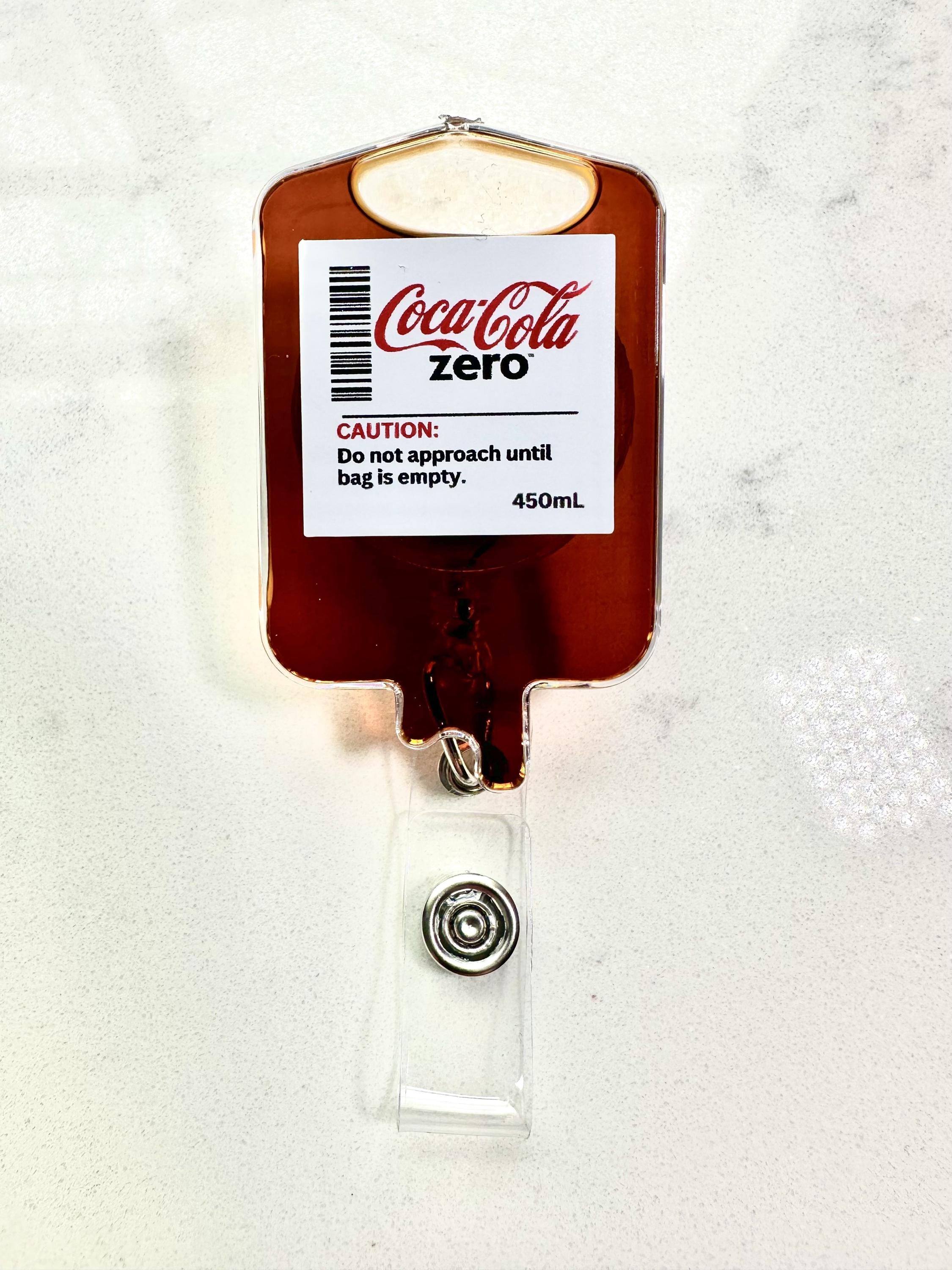 Coke Zero IV Bag Badge Reel: Nurse, Tech, Caffeine Lover Gift - Etsy