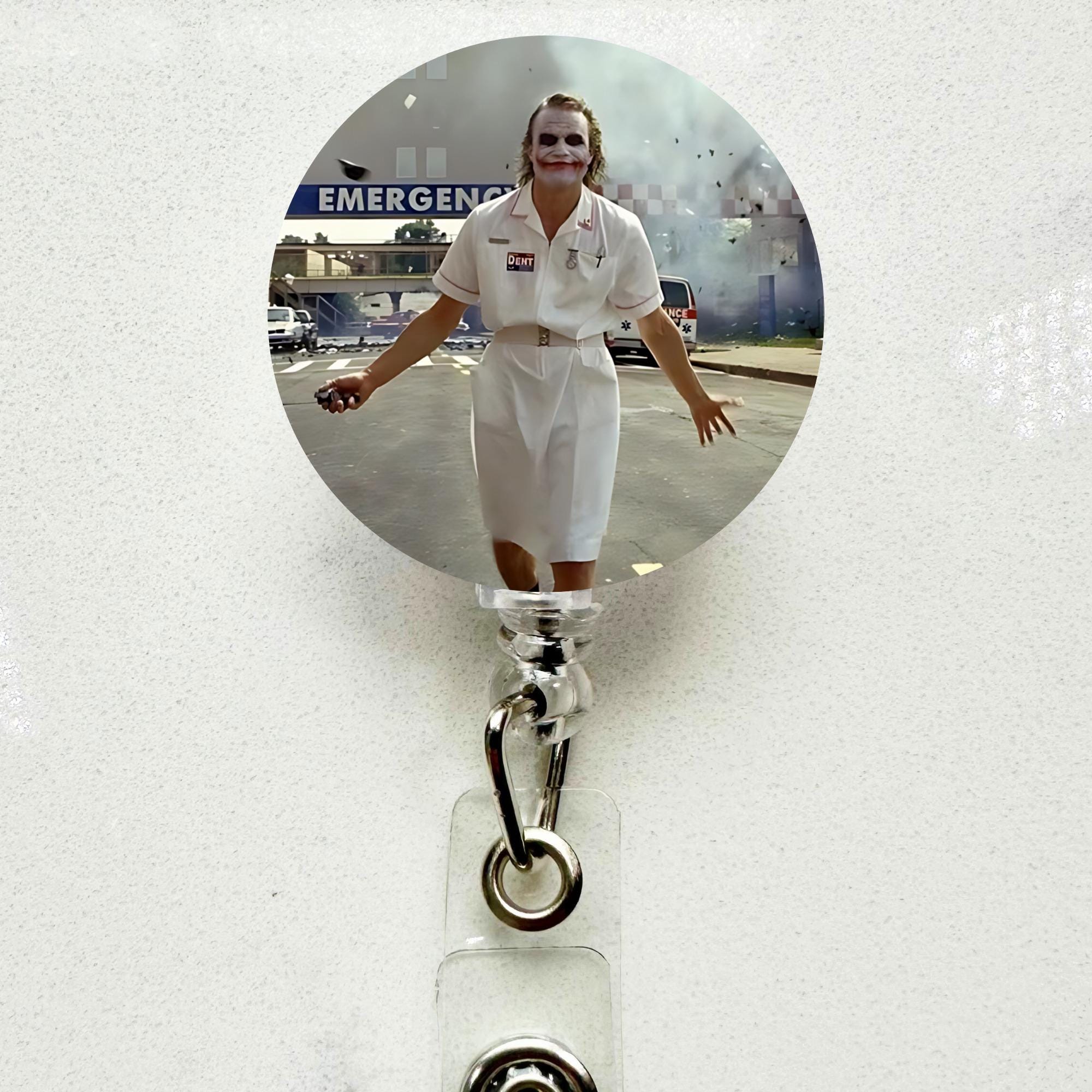 Joker Nurse Badge Reel: Retractable ID Holder - Funny RN Gift - Etsy