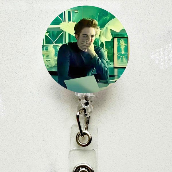 Funny Twilight Edward Cullen Stink Face Badge Reel: Meme RN Nurse Gift