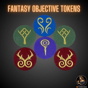 Roots of War – Fantasy Objective Tokens (Set of 6)