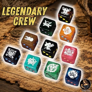 Set di dadi Legendary Crew / One Piece TCG D6 16 mm / Edizione limitata rara / Set ispirato alla cultura pop
