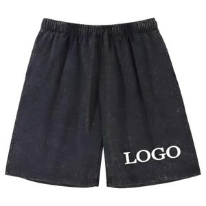 Custom Acid Wash Shorts, Personalized Logo Shorts, Unisex Streetwear Shorts, Loose Fit Cotton Distressed Shorts, Vintage Washed Summer