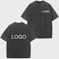 Custom Vintage Oversized T-Shirt | Personalized Logo or Design Tee | Distressed Washed 100% Cotton Unisex Streetwear | Front & Back Print