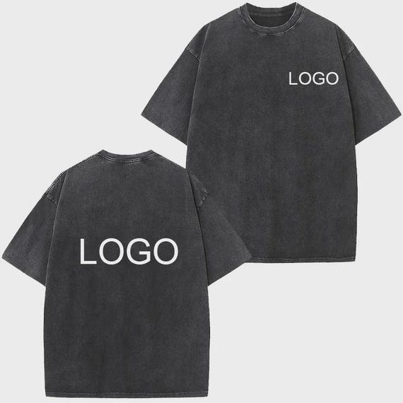 Custom Vintage Oversized T-Shirt | Personalized Logo or Design Tee | Distressed Washed 100% Cotton Unisex Streetwear | Front & Back Print