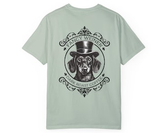 Dachshund Inspired Coffee Tee, Dog Lover Shirt, Animal Graphic Tee, Funny Pet Owner Gift, Unisex Cotton T-shirt