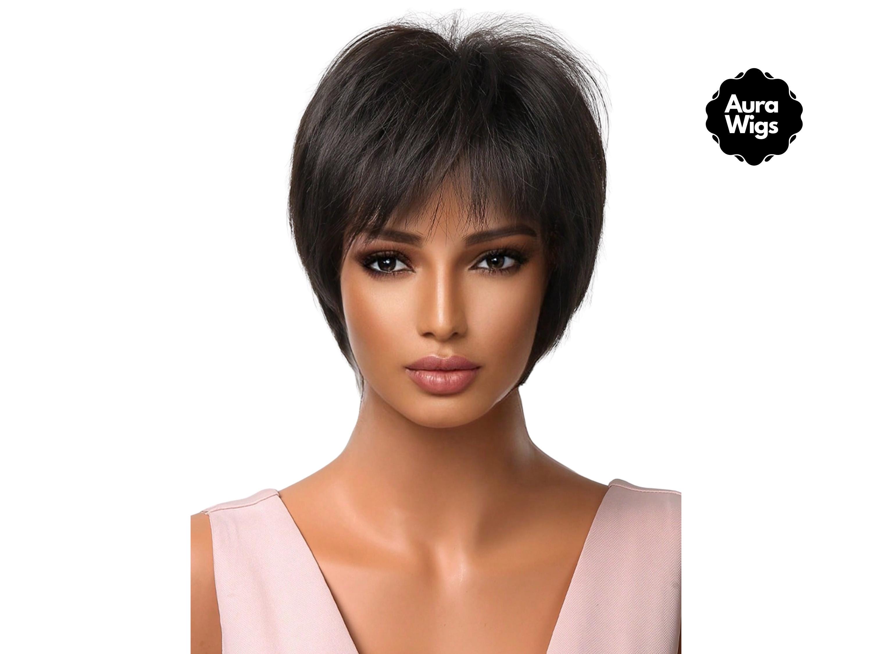 Pixie Cut Wig Short Black Layered Synthetic Hair Glueless Heat Resistant Daily Special Offer 025 Pixie Cut Wig For Black Women Short Bomb  main image 2