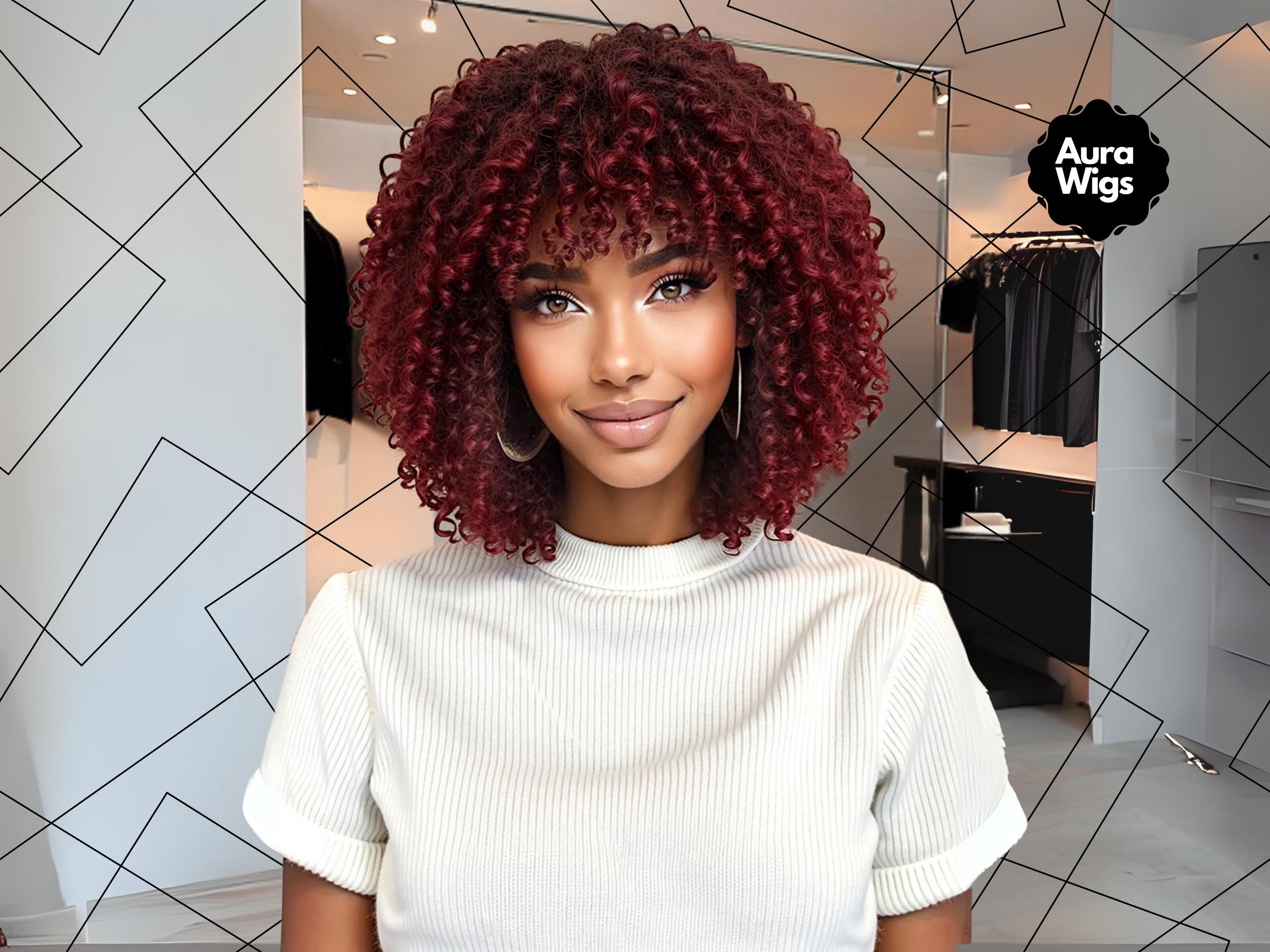Burgundy Short Wig - Etsy