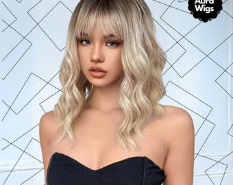 14 Inch Blonde Ombre Curly Wig: Heat-resistant Synthetic  display picture 2