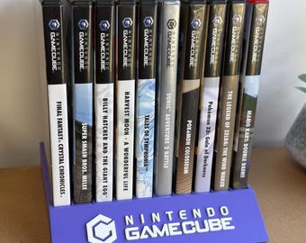 Gamecube Game Case Display Stand | Customizable 3D Printed Organizer With 10 Slots